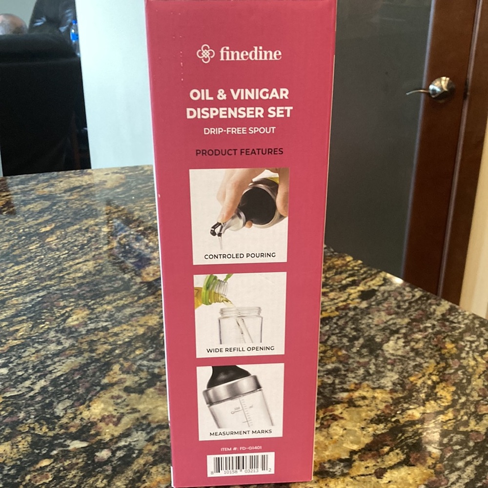 FineDine Olive Oil Dispenser Bottles, Glass Oil and Vinegar Dispenser S… - Picture 7 of 11